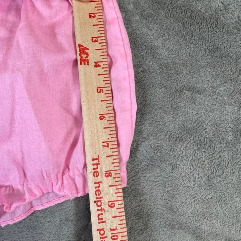 Vintage Pink Baby Bloomers Made in USA Ruffle Diaper Cover Size 9 Months